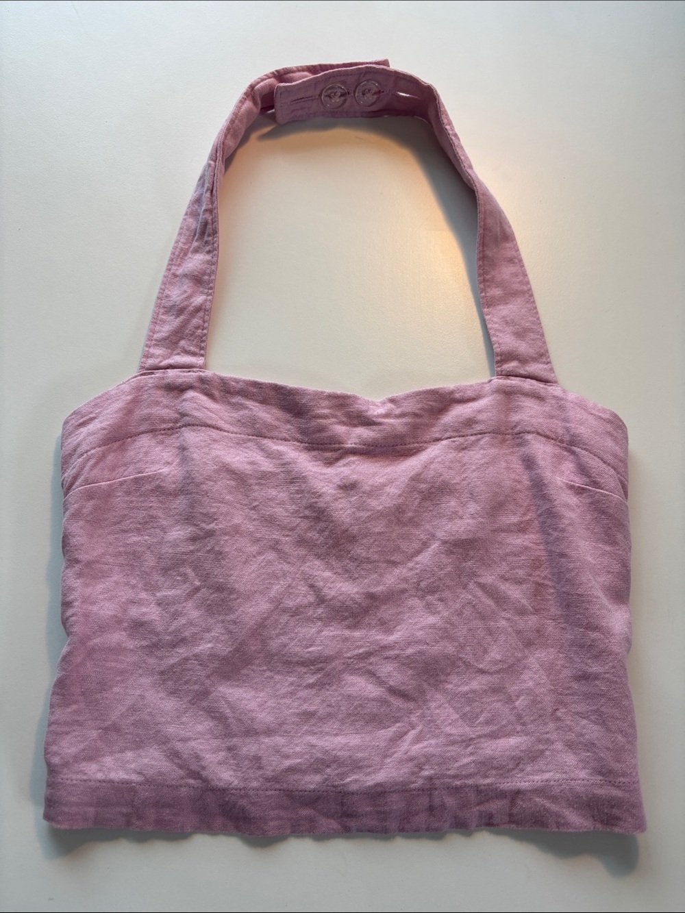 Abercrombie & Fitch Dusty Pink Linen halter top